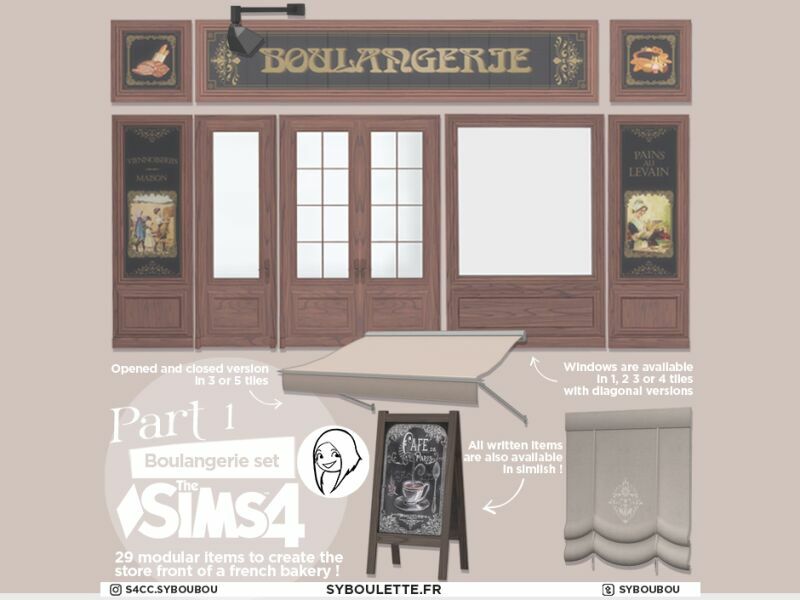 Boulangerie Part 1 By Syboulette Sims 4 CC