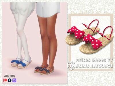 BOW Sandals / 77 By Arltos Sims 4 CC