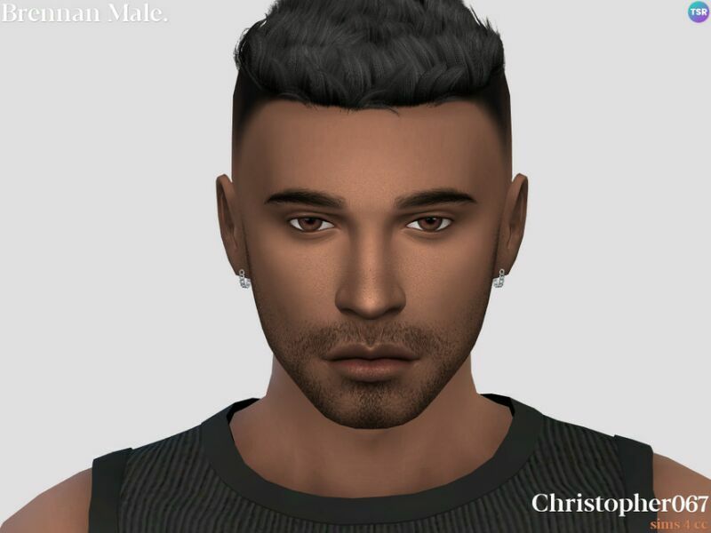 sims 4 cc brennan earrings male by christopher067 2