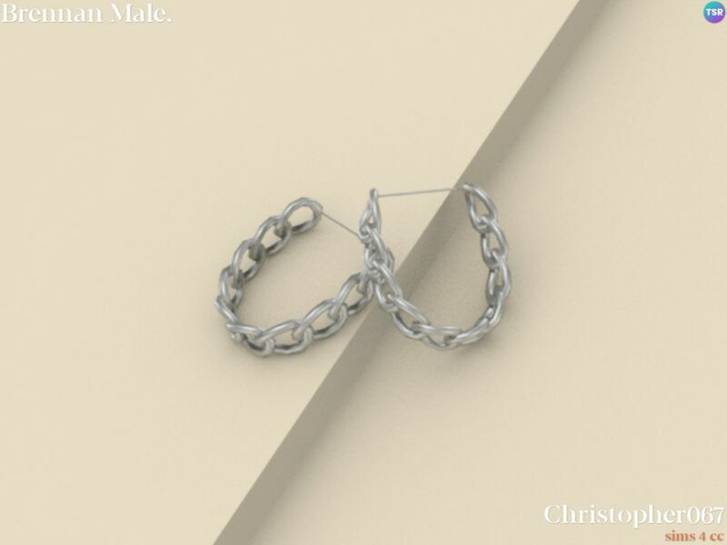 sims 4 cc brennan earrings male by christopher067 3