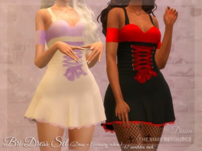 BRI Dress SET By Dissia Sims 4 CC