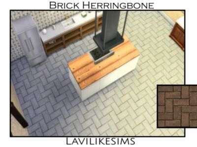 Brick Herringbone By Lavilikesims Sims 4 CC