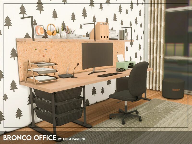 Bronco Office (TSR Only CC) By Xogerardine Sims 4 CC