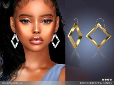 Brynn Drop Earrings By Feyona Sims 4 CC