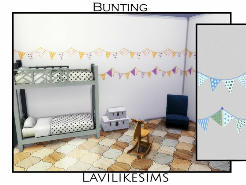 Bunting By Lavilikesims Sims 4 CC