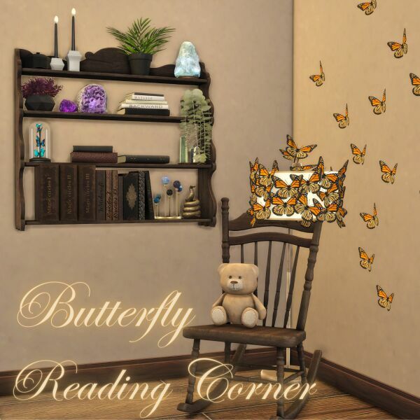 Butterfly Reading Corner By Lapanemona Sims 4 CC