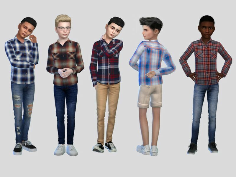 Buttonups CO. II Boys By Mclaynesims Sims 4 CC