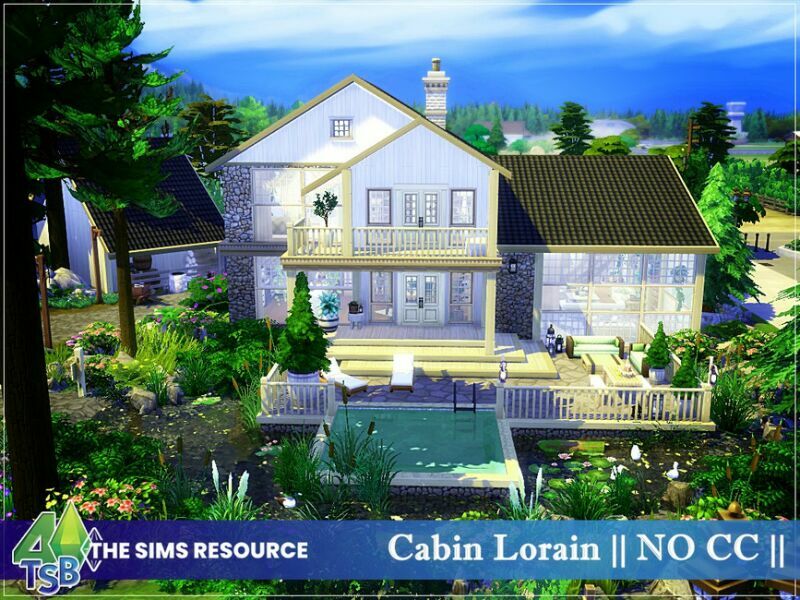 sims 4 cc cabin lorain no cc by bozena 2