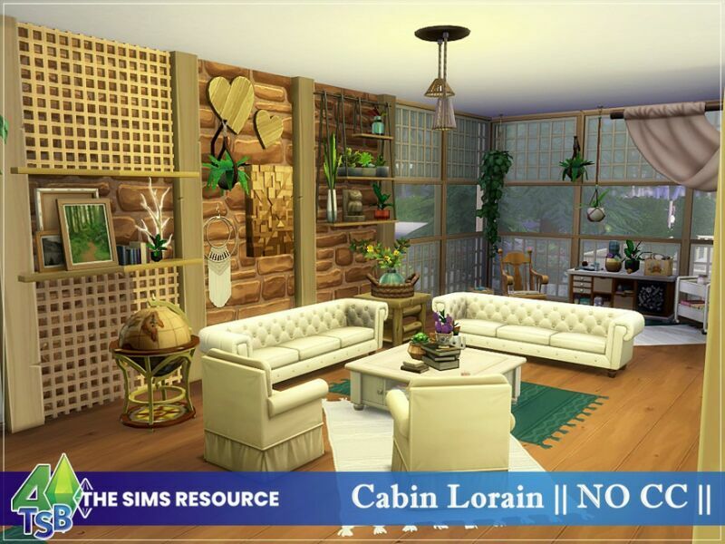 sims 4 cc cabin lorain no cc by bozena 4