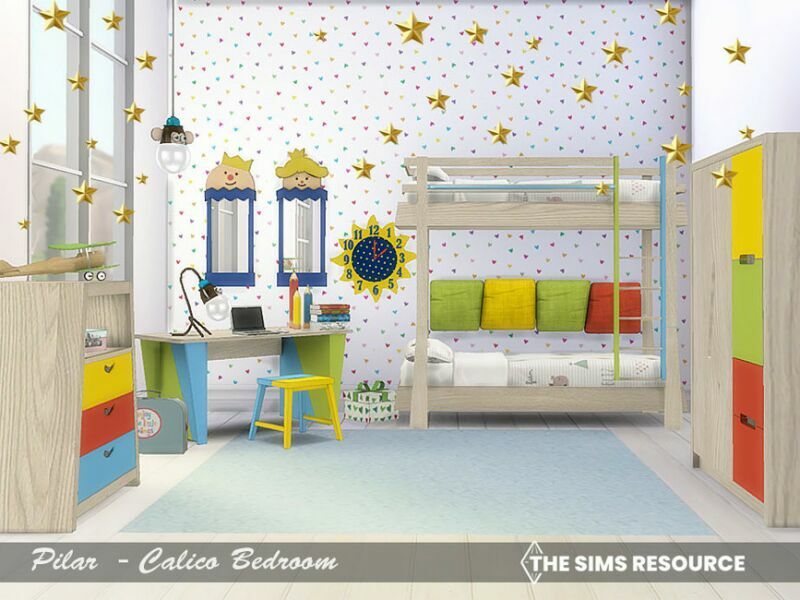 Calico Bedroom By Pilar Sims 4 CC