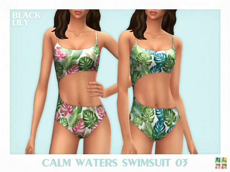 Calm Waters Swimsuit 03 Sims 4 CC