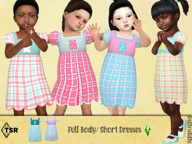 Candy Plaid Dress By Pelineldis Sims 4 CC