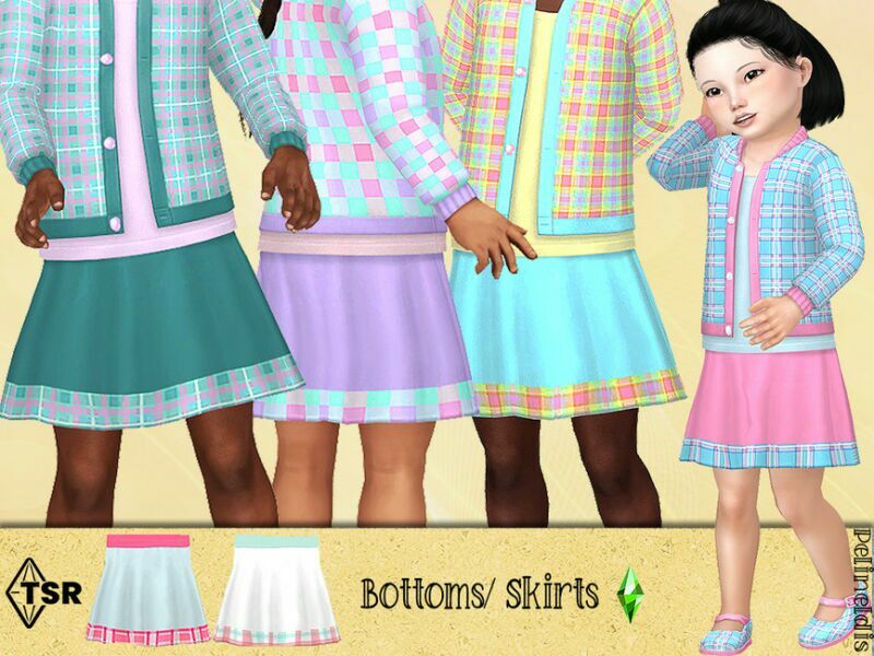 Candy Plaid Skirt By Pelineldis Sims 4 CC