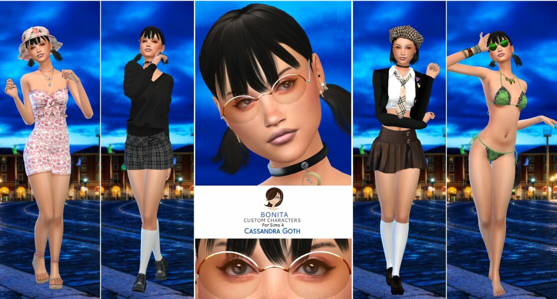 Cassandra Goth By Bonita Sims 4 CC