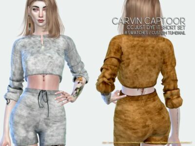 Cc.just DYE IT Short SET Sims 4 CC