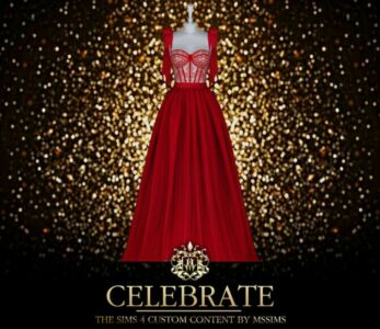 Celebrate Gown By Mssims Sims 4 CC