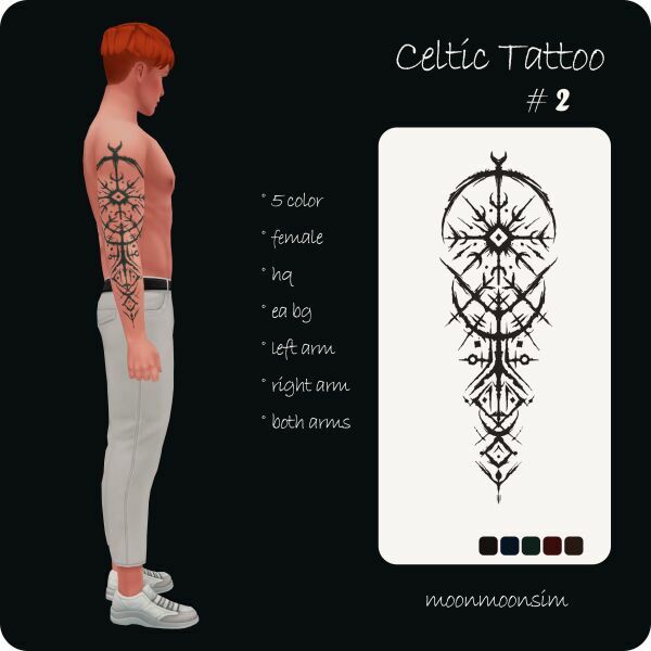 Celtic Tattoo 2 By Moonmoonsim Sims 4 CC