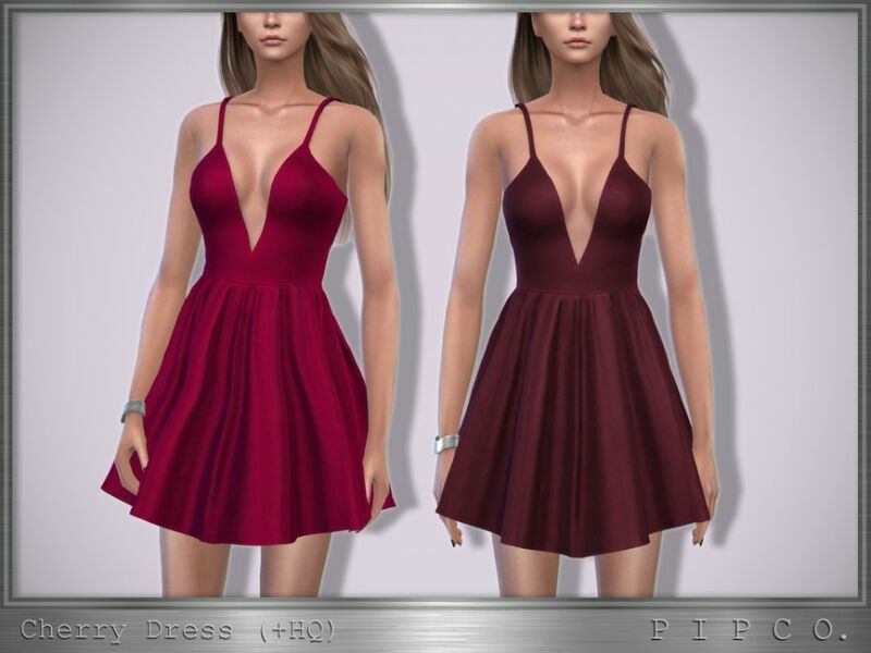 Cherry Dress. By Pipco Sims 4 CC