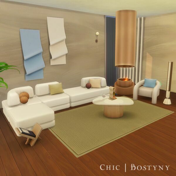 Chic – Living Room By Bostyny Sims 4 CC