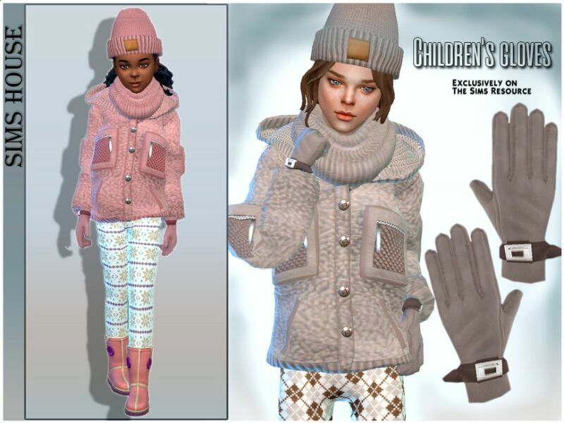 Children’S Gloves For A Teddy Jacket Sims 4 CC