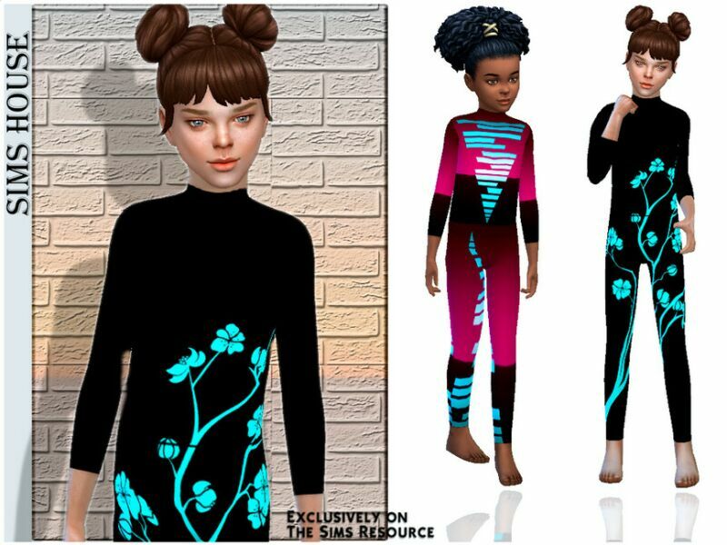 sims 4 cc childrens yoga suit bottom 2