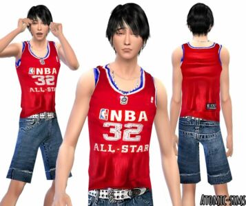 Chinafansims NBA Outfit Conversion By Atomic-Sims Sims 4 CC