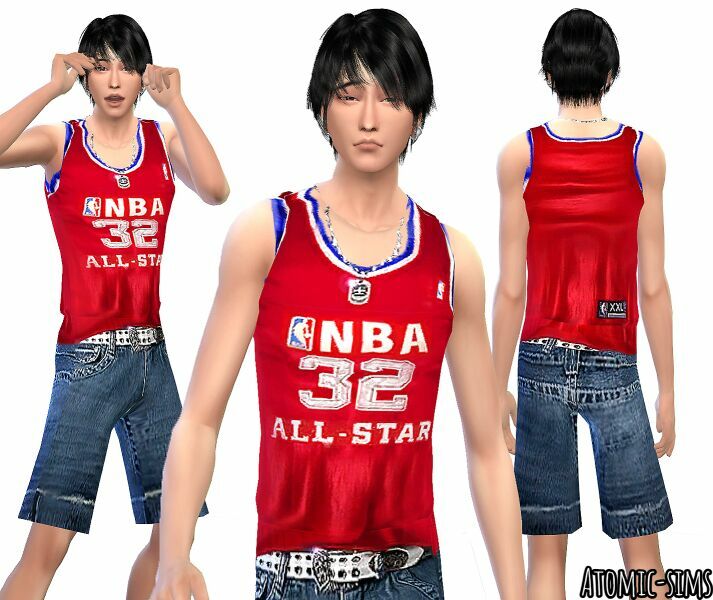 Chinafansims NBA Outfit Conversion By Atomic-Sims Sims 4 CC