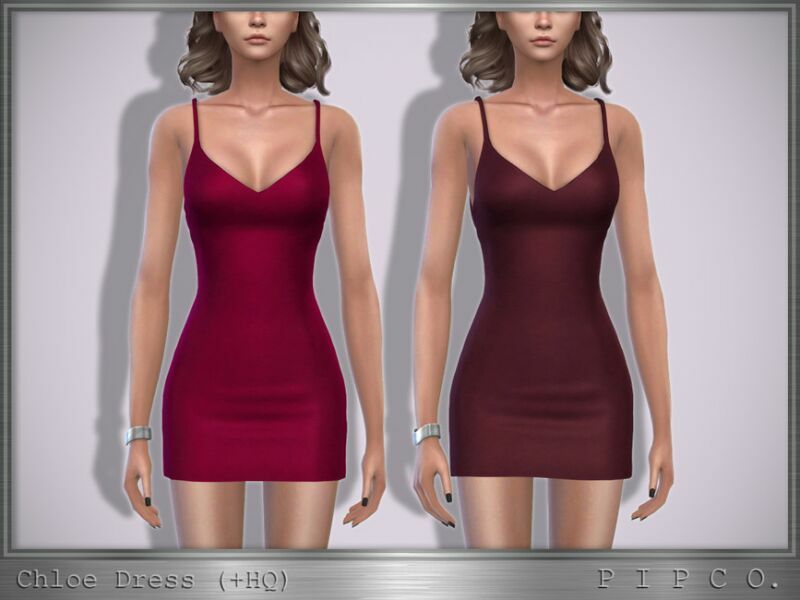 Chloe Dress II By Pipco Sims 4 CC