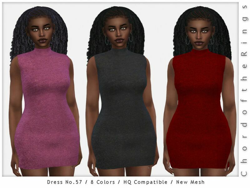 Chordoftherings Dress NO.57 By Chordoftherings Sims 4 CC