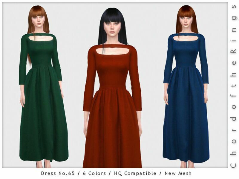 Chordoftherings Dress NO.65 By Chordoftherings Sims 4 CC