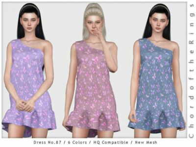 Chordoftherings Dress NO.87 By Chordoftherings Sims 4 CC