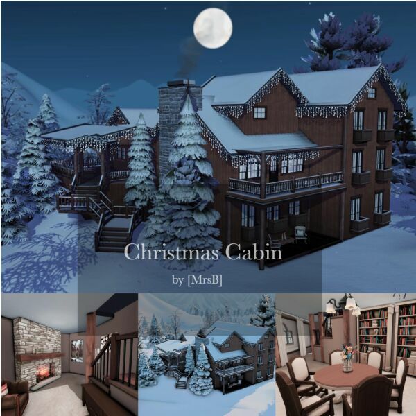 Christmas Cabin |CC Free By Mrsbarbiex3 Sims 4 CC