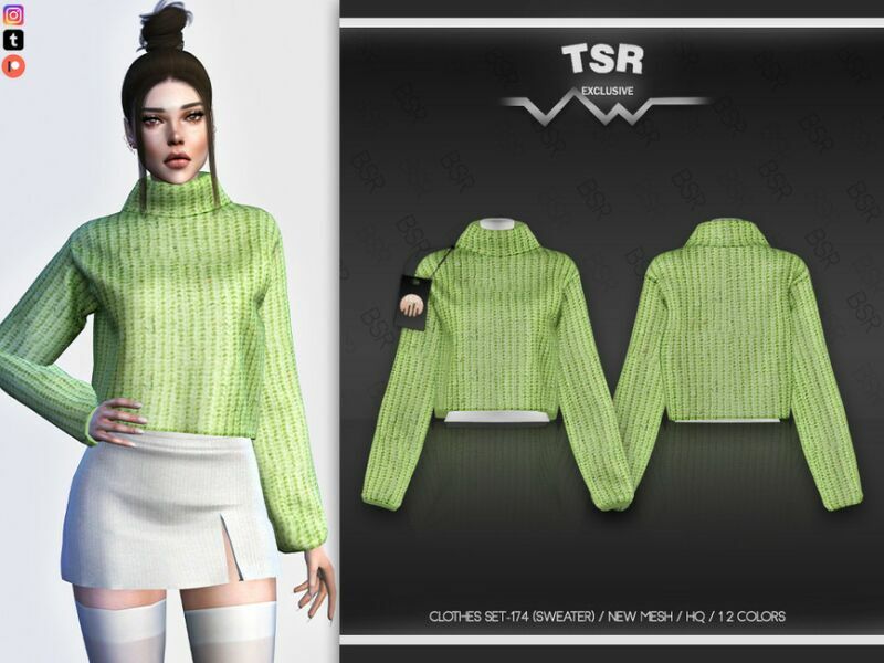 Clothes SET-174 (Sweater) BD599 By Busra-Tr Sims 4 CC