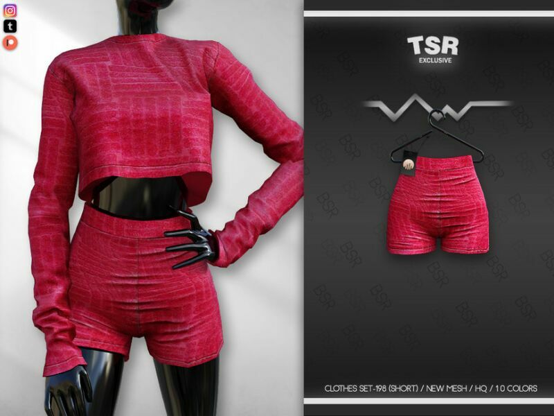 Clothes SET-198 (Short) BD651 By Busra-Tr Sims 4 CC