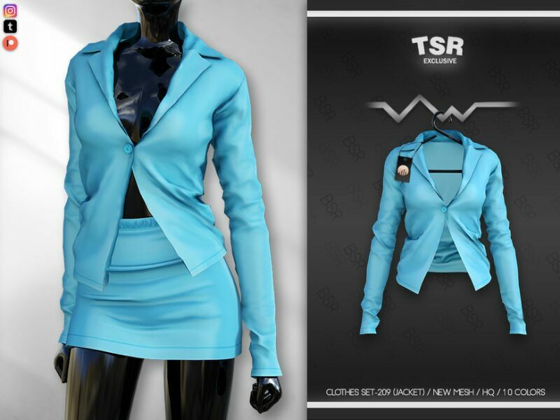 Clothes SET-209 (Jacket) BD673 By Busra-Tr Sims 4 CC