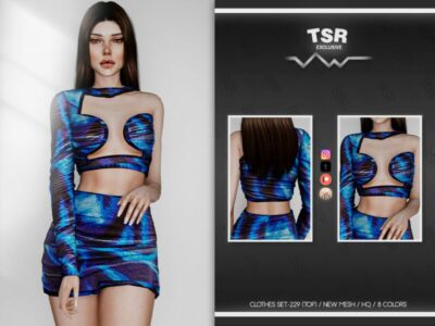 Clothes SET-229 (TOP) BD715 By Busra-Tr Sims 4 CC