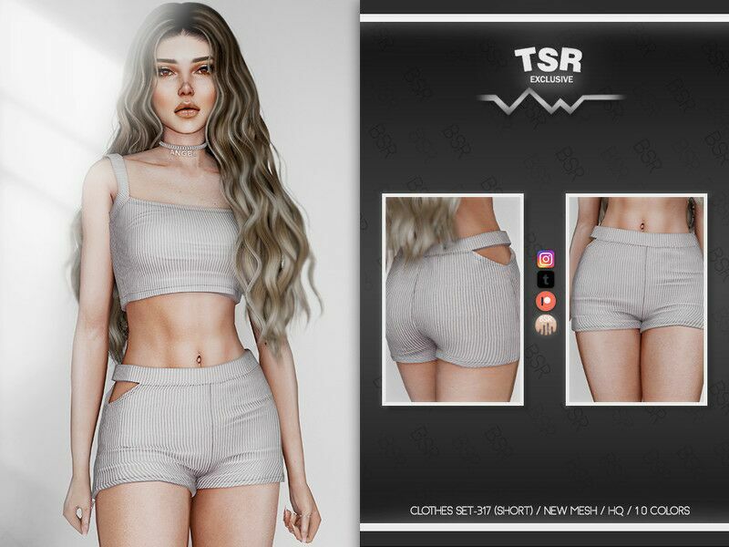 Clothes SET-317 (Short) BD904 By Busra-Tr Sims 4 CC