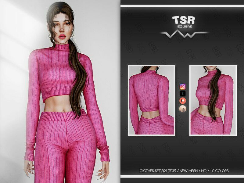 Clothes SET-321 (TOP) BD911 By Busra-Tr Sims 4 CC