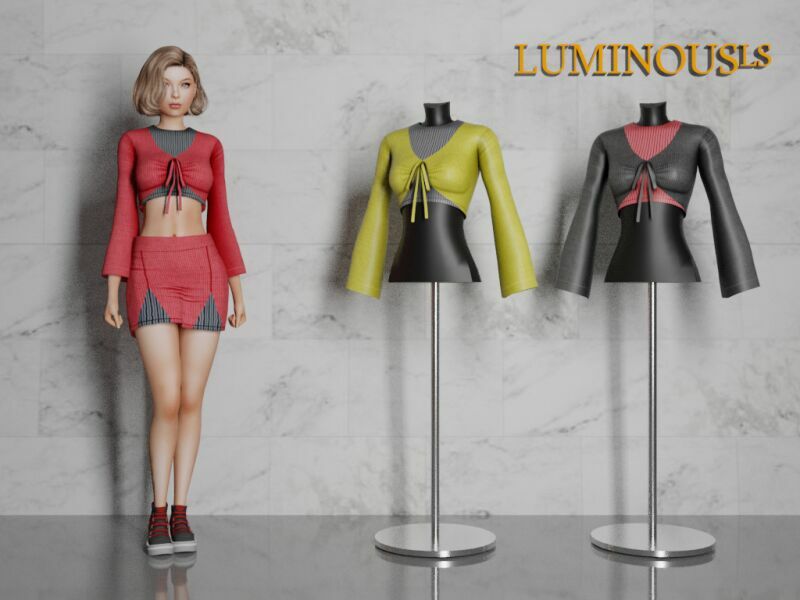 Clothes SET06 -Cika -TOP By Luminousls Sims 4 CC