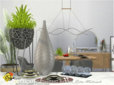 Colorado Dining Room Extra Materials By Onyxium Sims 4 CC