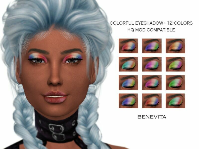 Colorful Eyeshadow [HQ] By Benevita Sims 4 CC