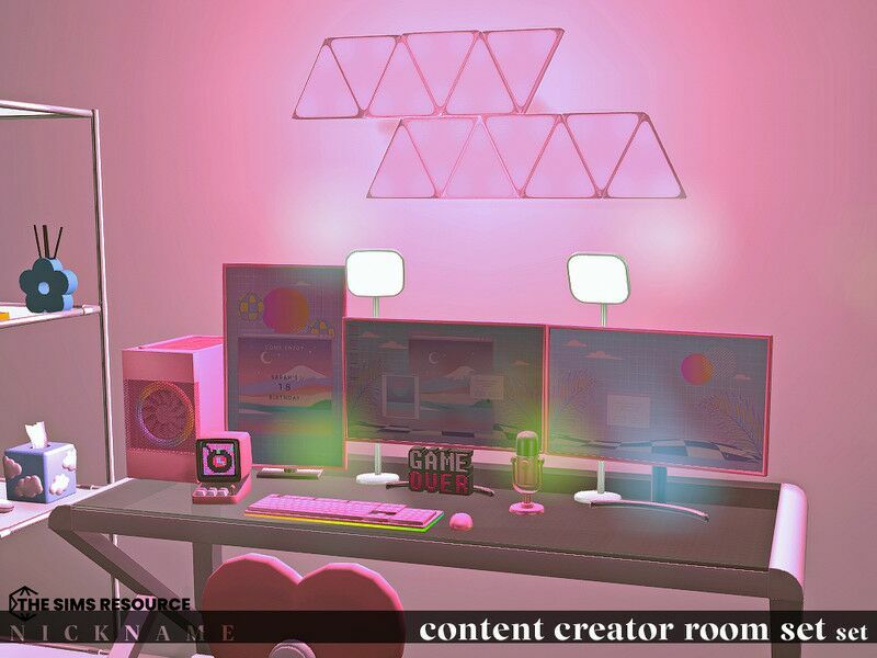 Content Creator Room SET Sims 4 CC