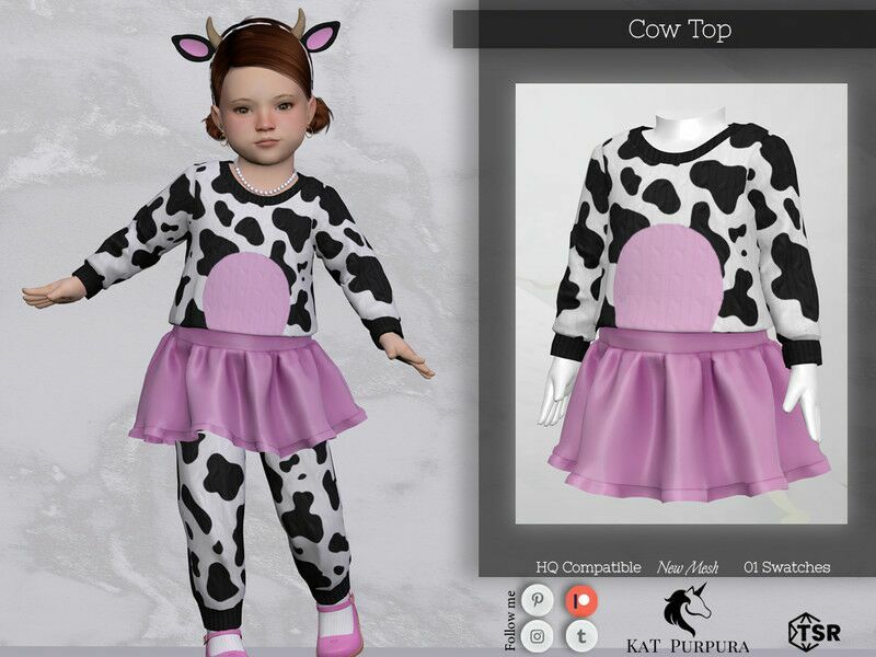 COW TOP By Katpurpura Sims 4 CC Download