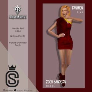 [CS] Natalie RED By Cleuresims Sims 4 CC