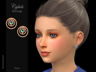 Cybele Earrings Child By Suzue Sims 4 CC