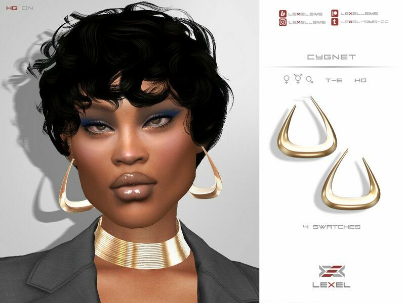 Cygnet Earrings For Sims 4 Sims 4 CC