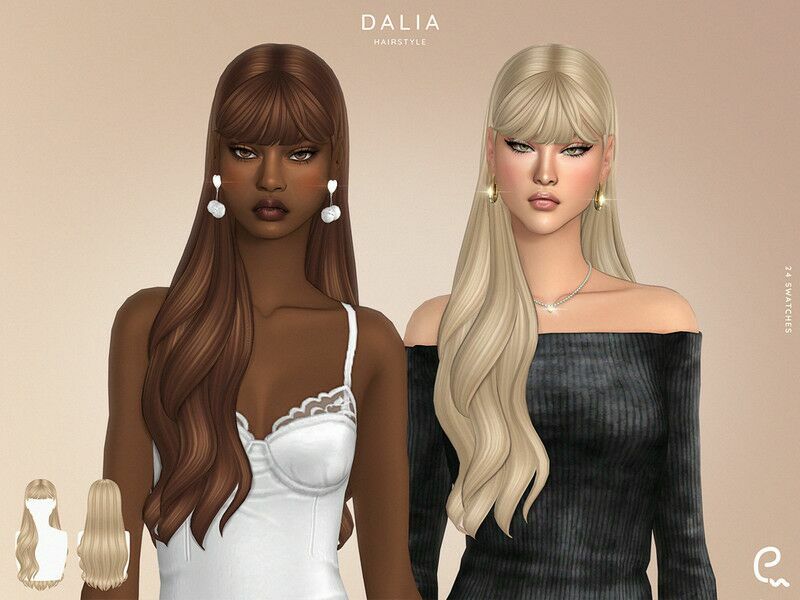 Dalia Hairstyle By Enriques4 Sims 4 CC