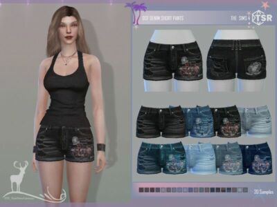 Denim Short Pants / Recolor By Dansimsfantasy Sims 4 CC