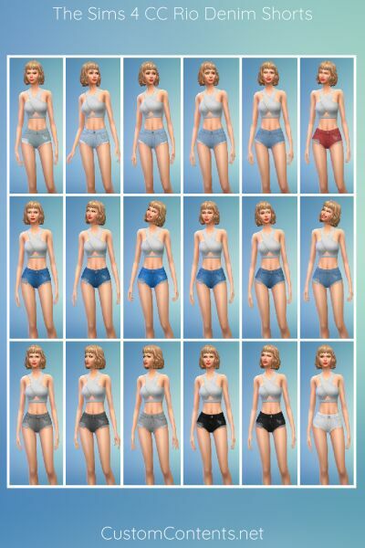 sims 4 cc denim shorts 3