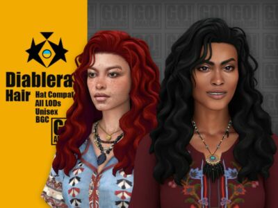 Diablera Hair By Goamazons Sims 4 CC